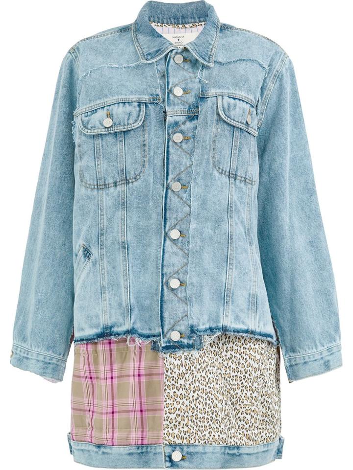 Natasha Zinko Oversized Multi-panel Denim Jacket - Blue