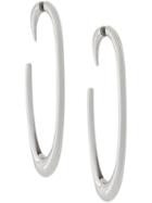 Saint Laurent Semi Hoop Earrings - Silver