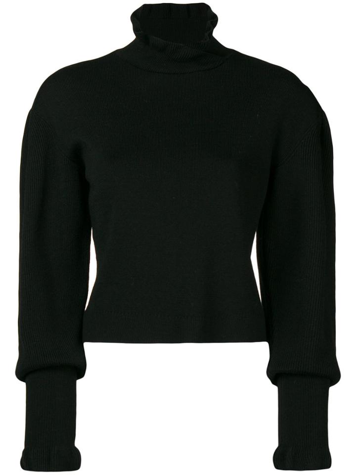 Philosophy Di Lorenzo Serafini Funnel Neck Ribbed Jumper - Black