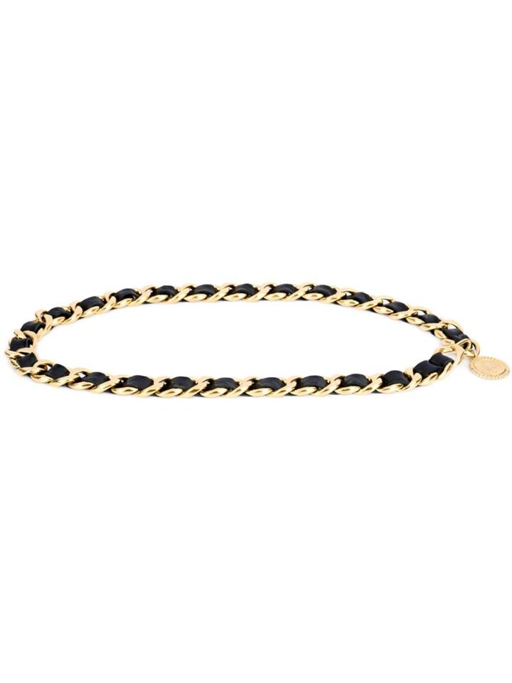 Chanel Vintage Cc Logo Charm Chain Belt, Women's, Grey