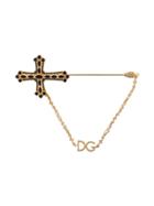 Dolce & Gabbana Crucifix Pin Brooch - Gold