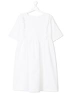 La Bottega Di Giorgia Teen Ruffle-trimmed Dress - White
