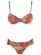 Lygia & Nanny Abstract Print Bikini Set, Women's, Size: 42, Red, Polyamide/spandex/elastane
