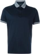 Etro Contrast Collar Polo Shirt, Men's, Size: S, Blue, Cotton