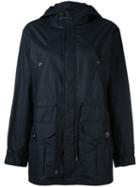 A.p.c. - Patch Pockets Hooded Raincoat - Women - Cotton/polyurethane - 36, Blue, Cotton/polyurethane