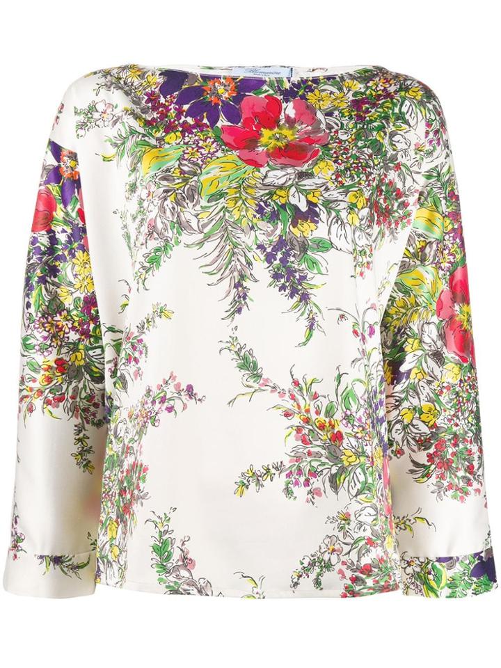 Blumarine Floral Blouse - Green