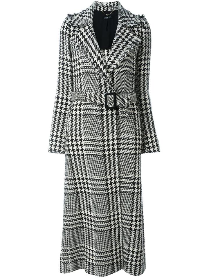 Twin-set Houndstooth Check Long Coat