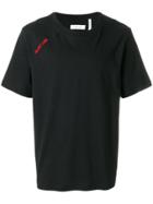 Helmut Lang Cut Neck Logo T-shirt - Black