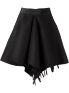 Maison Rabih Kayrouz Drip Hem Mini Skirt, Women's, Size: 36, Black, Wool