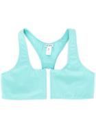 Miska Paris Zip Front Bikini Top - Blue