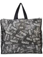 Mm6 Maison Margiela Fragile Print Tote - Black