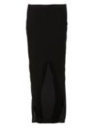 Rick Owens Open Back Maxi Skirt, Women's, Size: 42, Black, Silk/viscose