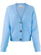 Ganni Boxy Knitted Cardigan - Blue