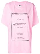 Mm6 Maison Margiela Logo Patch Short-sleeve T-shirt - Pink & Purple