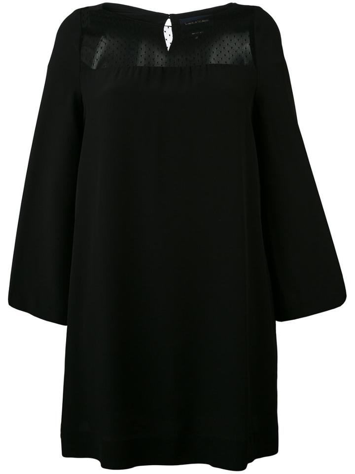 Vanessa Seward - Mesh-panelled Dress - Women - Silk/cotton/polyamide - 38, Black, Silk/cotton/polyamide