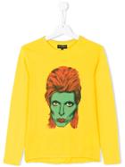 John Richmond Kids David Bowie Print Top - Yellow & Orange