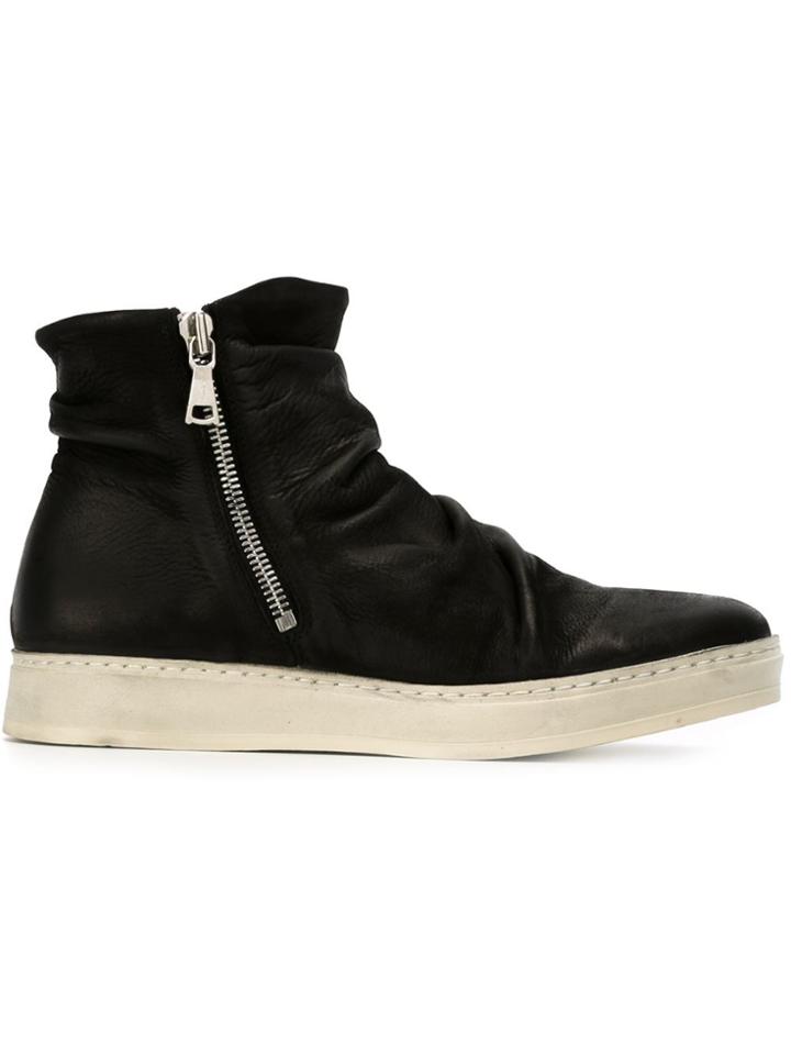 John Varvatos Side Zip Ankle Boots - Black