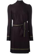 Philosophy Di Lorenzo Serafini Belted Polka Dot Print Dress, Women's, Size: 40, Black, Rayon