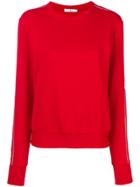 Area Crystal Side-stripe Jumper - Red