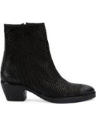 The Last Conspiracy Textured Ankle Boots - Black