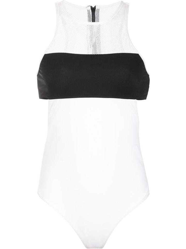 T By Alexander Wang Mesh Panelled Swimsuit - White