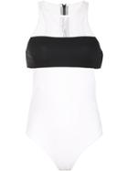 T By Alexander Wang Mesh Panelled Swimsuit - White