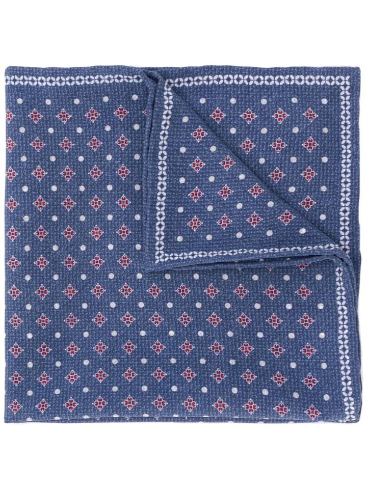 Brunello Cucinelli Patterned Pocket Square - Blue