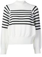 Molli Striped Knit Jumper - White