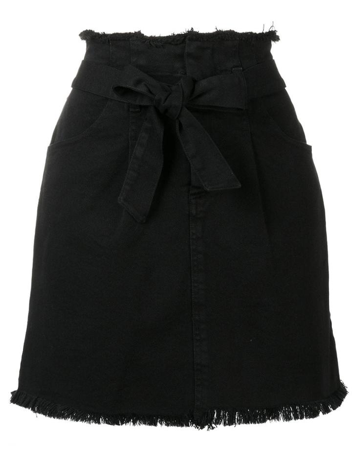 Federica Tosi Belted Jean Skirt - Black