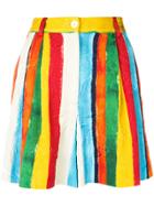 Dolce & Gabbana Striped Mini Skirt - Yellow & Orange
