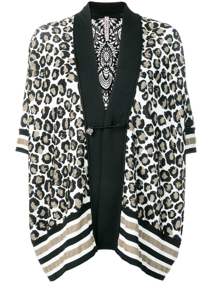Antonio Marras Leopard Print Cardigan - Black