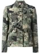 Antonio Marras - Camouflage Military Jacket - Women - Cotton/polyester/viscose/glass - 40, Women's, Green, Cotton/polyester/viscose/glass