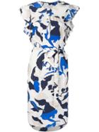 Derek Lam 10 Crosby Flower Print Ruffle Sleeve Dress