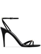 Valentino Black Garavani 100 Stud Embellished Strappy Leather Sandals