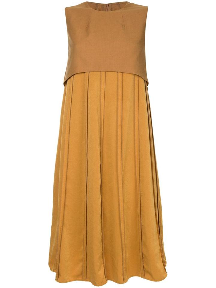 Muller Of Yoshiokubo Open Back Flared Dress - Yellow & Orange