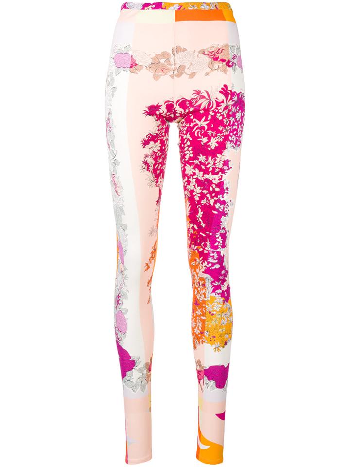 Emilio Pucci Floral Regular Leggings - Multicolour