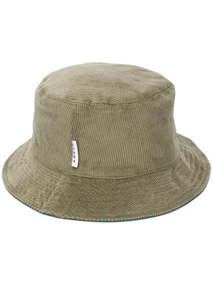 Anglozine Bob Reversible Bucket Hat - Green