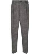 Loveless Marl Drop-crotch Tailored Trousers - Grey