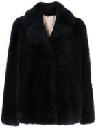 Yves Salomon Army Shearling Long Sleeve Jacket - Black