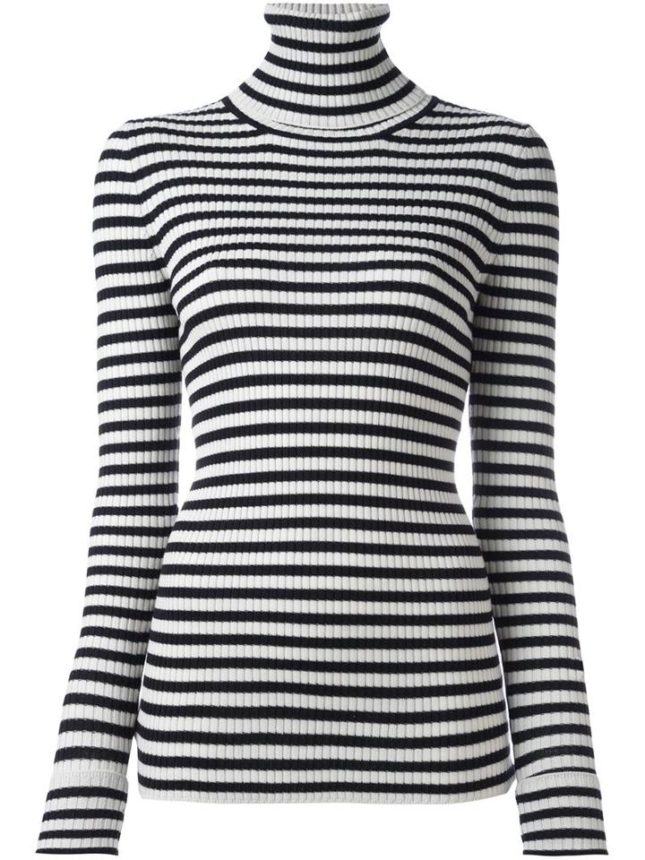 Forte Forte Striped Ribbed Jumper, Women's, Size: I, Black, Wool