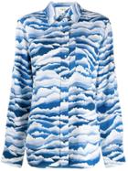 Ports 1961 Cloud Print Shirt - Blue