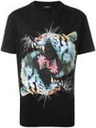 Marcelo Burlon County Of Milan Tiger Print T-shirt, Men's, Size: Xl, Black, Cotton/polyester