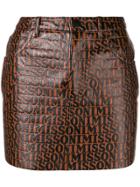 Missoni Leather Mini Skirt - Brown