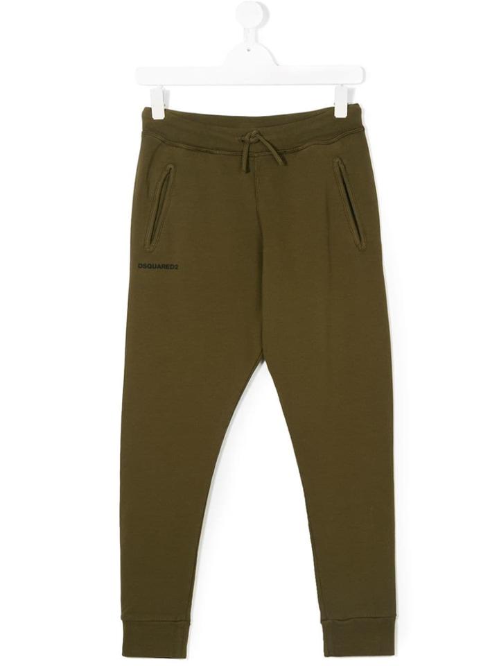 Dsquared2 Kids Drop Crotch Track Pants - Green