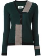 Mm6 Maison Margiela Striped Cardigan, Women's, Size: Large, Green, Wool