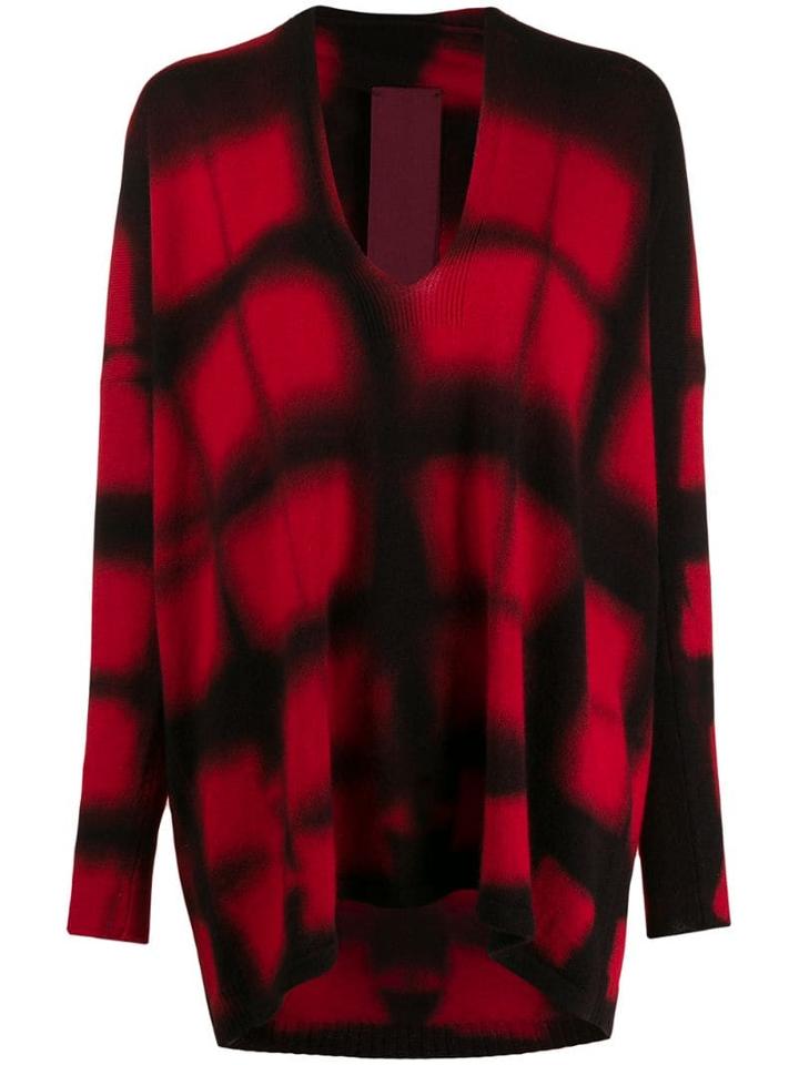 Masnada Tie-dye Effect Knitted Top - Red