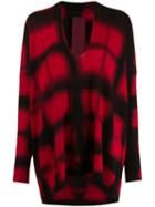 Masnada Tie-dye Effect Knitted Top - Red
