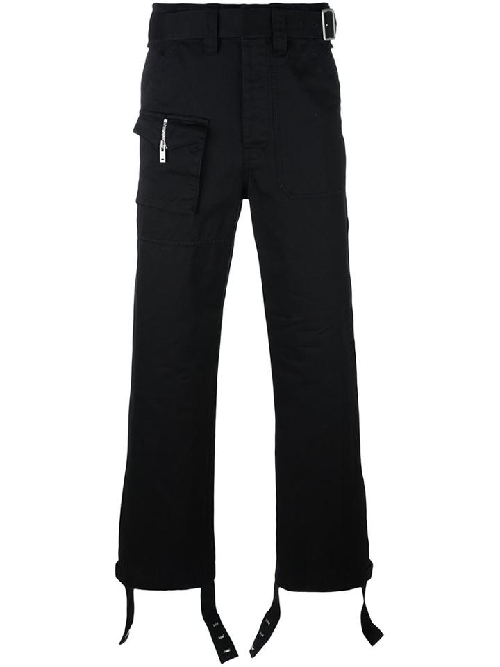 Maison Margiela Straight Leg Trousers, Men's, Size: 48, Black, Cotton