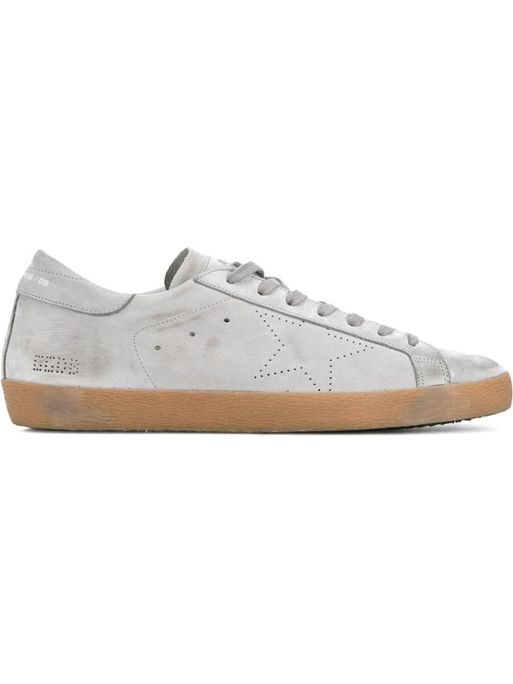 Golden Goose Deluxe Brand Grey Perforated Superstar Sneakers