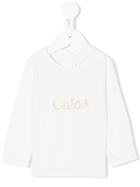 Chloé Kids - Logo Embroidered Top - Kids - Cotton/modal - 12 Mth, White